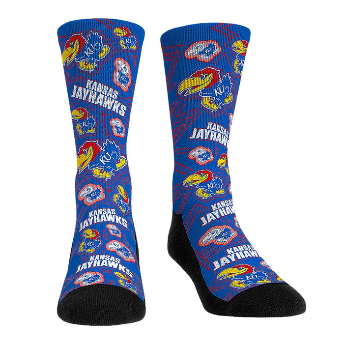 Kansas Jayhawks - Microdot All-Over by Rock 'Em Socks