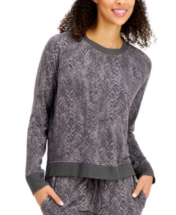 Alfani Ultra-Soft Crew Neck Pajama Top by Vanessa Jane