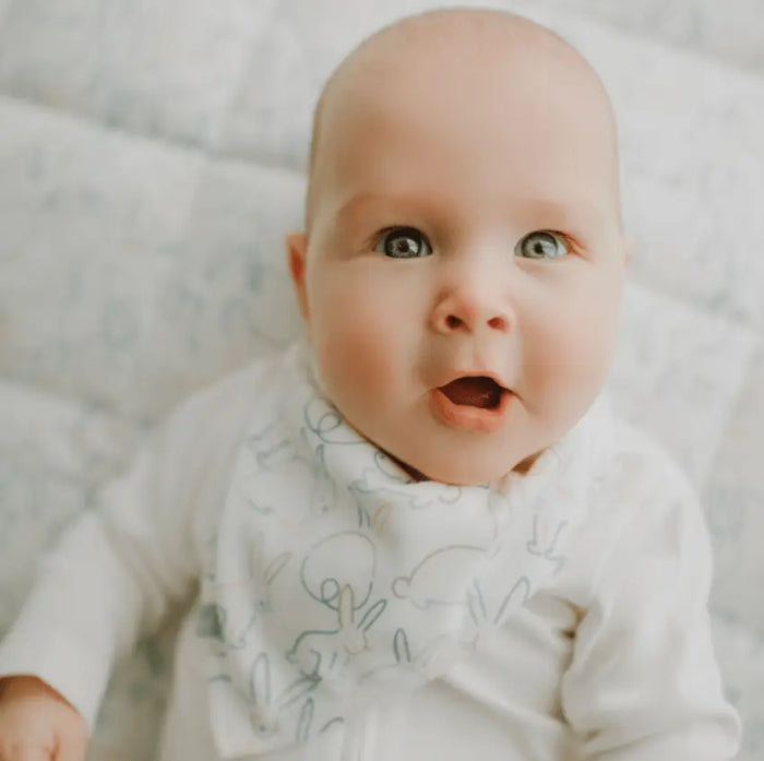 kerchief bib | bunnies by Finn + Emma