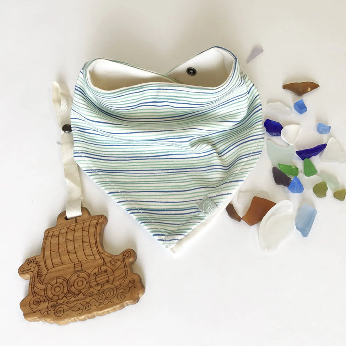 kerchief bib | pin stripes by Finn + Emma