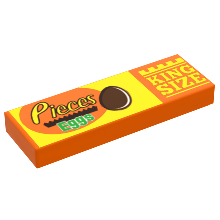 Pieces King Size Chocolate Eggs (Easter) - B3 Customs® Printed 1x3 Tile by B3 Customs