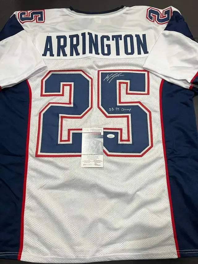 Kyle Arrington Patriots Signed Inscribed Jersey (JSA COA) by Price Is Right Miami