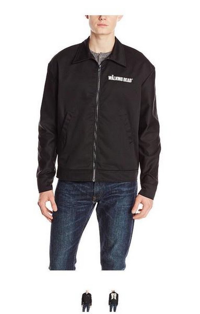 Walking Dead Mens Big Unlined Embroidered Wings Mechanic Jacket, Size XL by Vanessa Jane