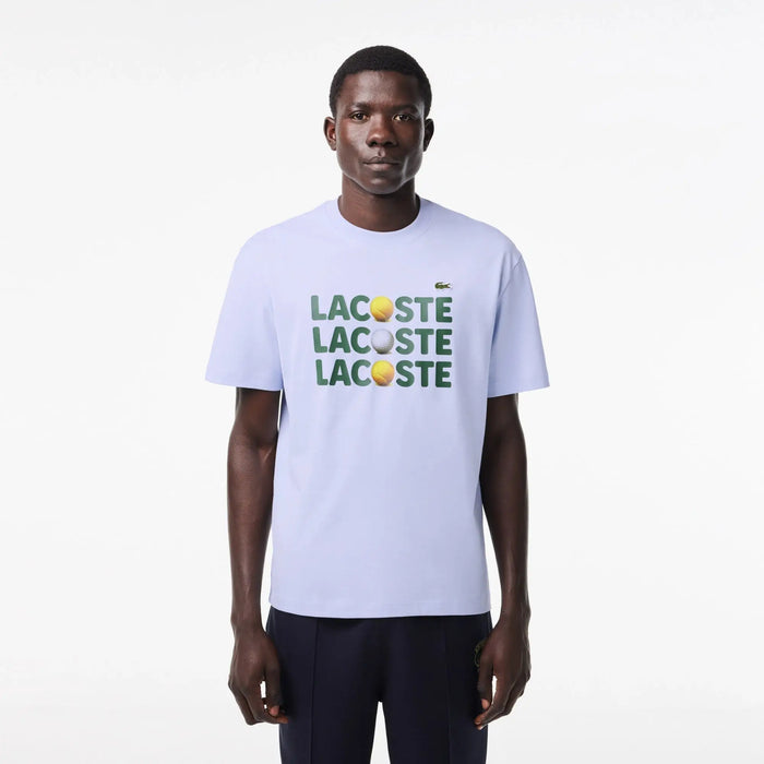 Lacoste Men's Heavy Cotton Tennis Ball Print T-Shirt by I-Max Fashions