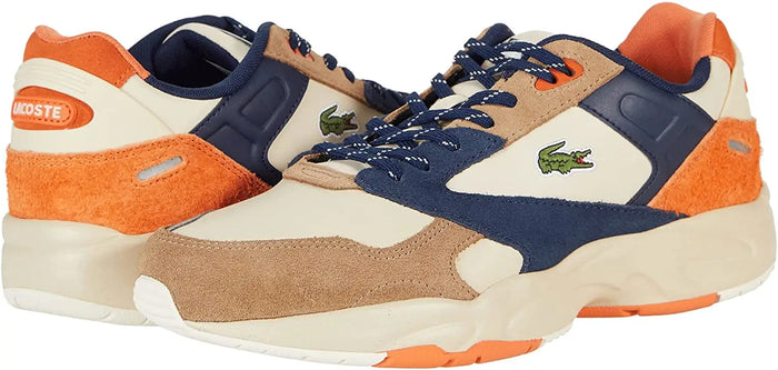 Lacoste Men's Storm 96 LO Textile and Leather Trainers by I-Max Fashions