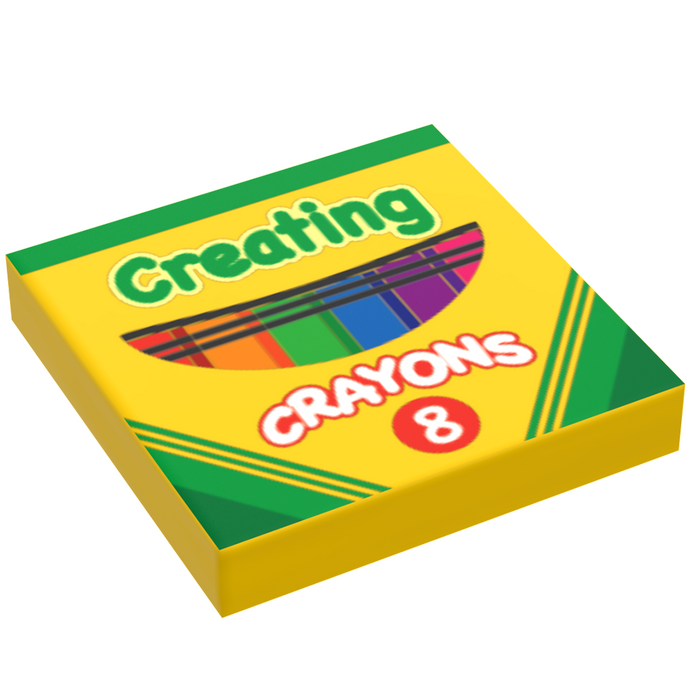 Creating Crayons Large Box (2x2 Tile) made using LEGO parts by B3 Customs