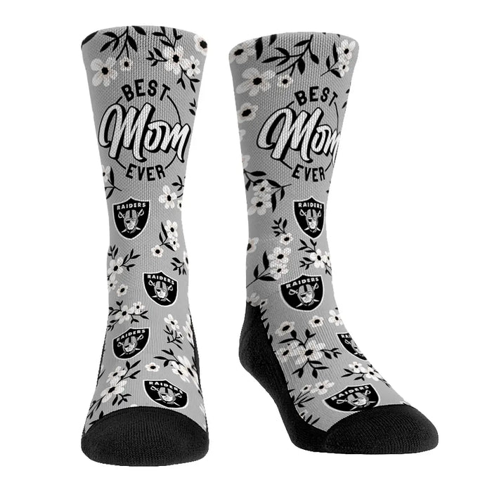 Las Vegas Raiders - Best Mom Floral by Rock 'Em Socks