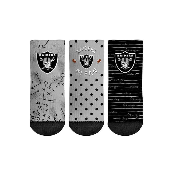 Las Vegas Raiders - Number 1 Fan 3-Pack (Toddler) by Rock 'Em Socks