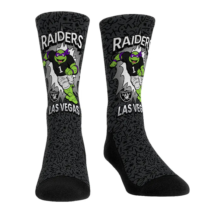 Las Vegas Raiders - Teenage Mutant Ninja Turtles - Game Time Turtle by Rock 'Em Socks