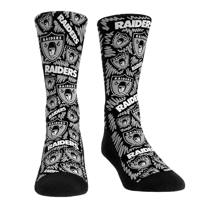Las Vegas Raiders - Throwback Logo Sketch by Rock 'Em Socks