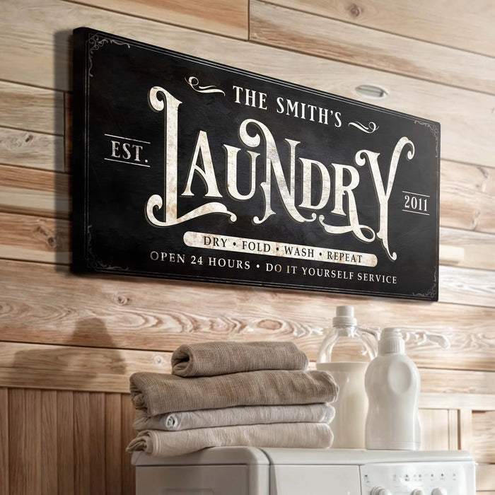Laundry Sign IV by Tailored Canvases
