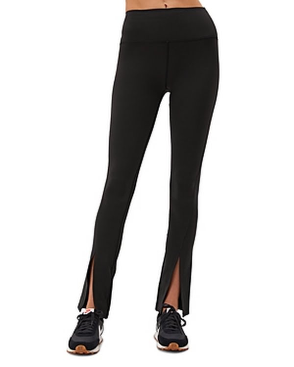 Spiritual Gangster Womens Leti Front Slit Stretch Leggings, Size Small by Vanessa Jane