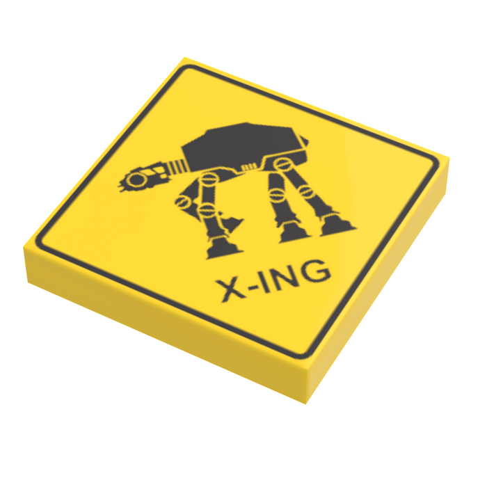 AT-AT Xing Sign made using LEGO part - B3 Customs by B3 Customs