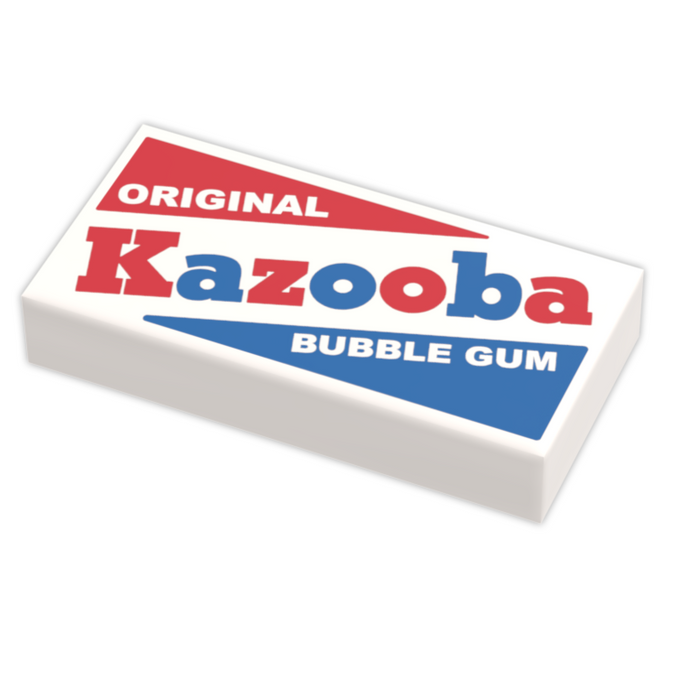 Kazooba Minifig Bubble Gum made using LEGO parts by B3 Customs