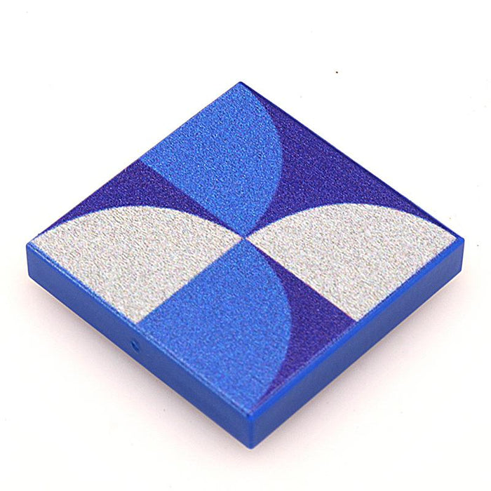 Blue Lightning Scallop Flooring - Custom Printed 2x2 Tile by B3 Customs