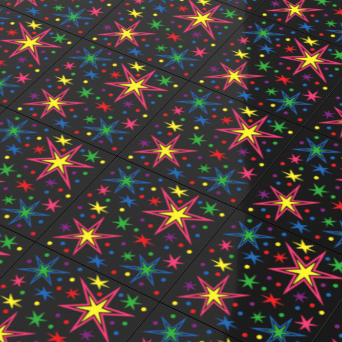 80's Arcade Carpet 6x6 Tiles (Bursts) - (Pack of 10) by B3 Customs