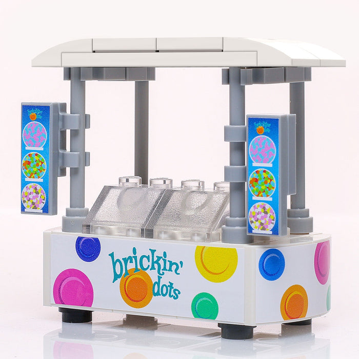 Brickin' Dots Ice Cream Food Stand made using LEGO parts - B3 Customs by B3 Customs