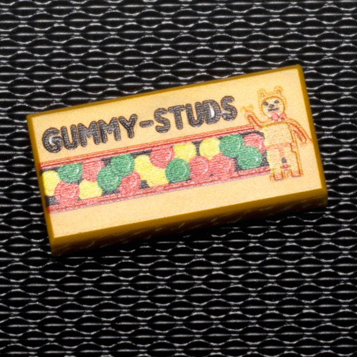 Gummy Studs - B3 Customs® Printed 1x2 Tile by B3 Customs