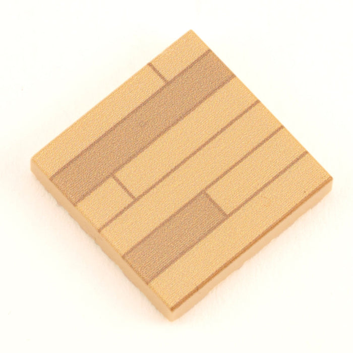 Hardwood Flooring (Light) / Basketball Court 2x2 Tile made using LEGO parts -B3 Customs by B3 Customs