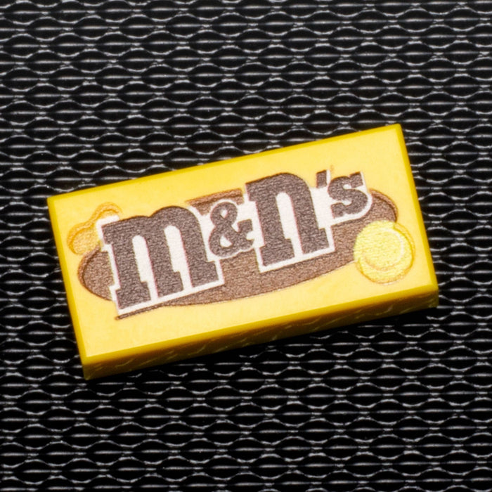 M&N's (Peanut) - B3 Customs® Printed 1x2 Tile made using LEGO part by B3 Customs