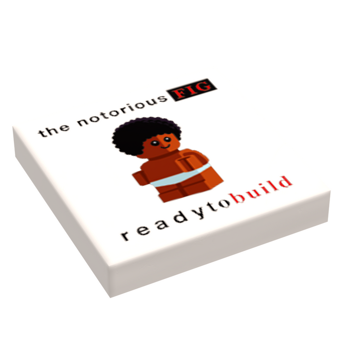 Notorious FIG, Ready to Build Music Album Cover (2x2 Tile) made using LEGO parts - B3 Customs by B3 Customs