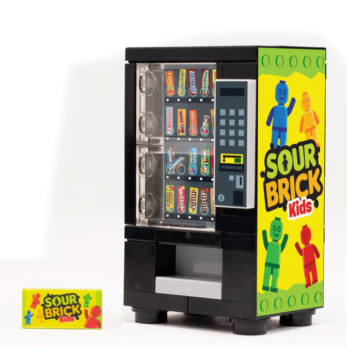 Sour Brick Kids - B3 Customs Candy Vending Machine made using LEGO parts by B3 Customs