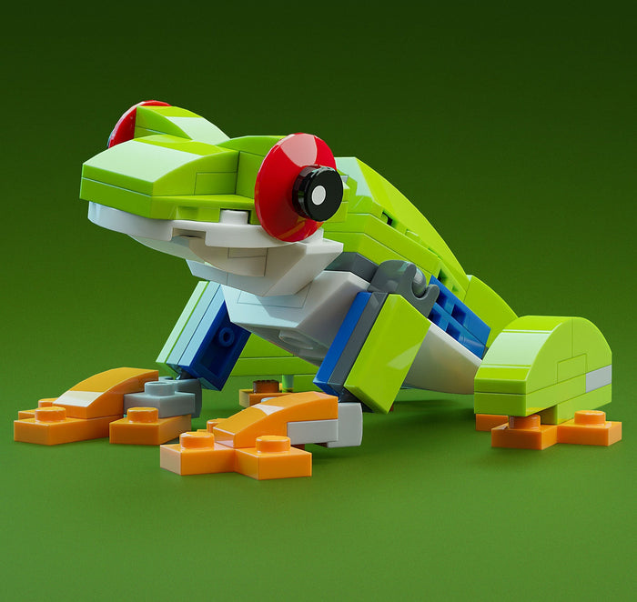 Red-Eye Tree Frog - Custom Building Set made using LEGO parts - B3 Customs by B3 Customs