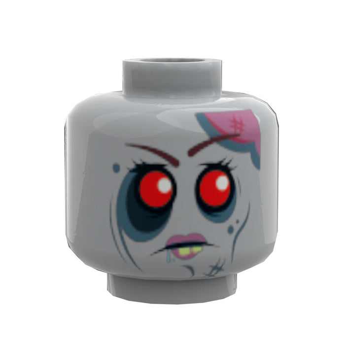 B3 Customs® Zombie #2 Minifig Head by B3 Customs