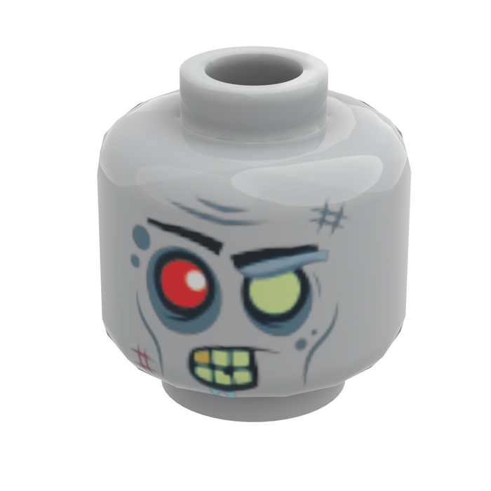 B3 Customs® Zombie #3 Minifig Head by B3 Customs