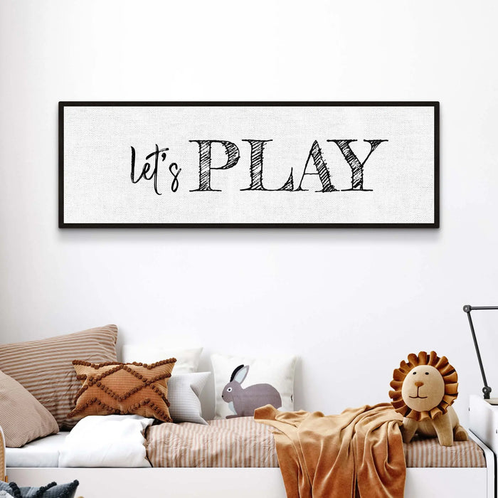 Let's Play Sign by Tailored Canvases