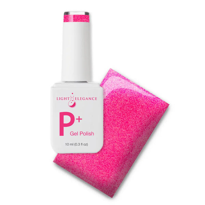 Light Elegance P+ Soak-Off Glitter Gel Polish - Pinch Me Pink by The Nail Hub