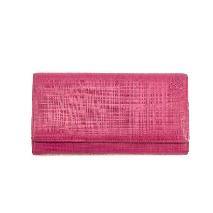 Loewe Anagram Pink Leather Bifold Long Wallet #5147 by Bolt Boutique
