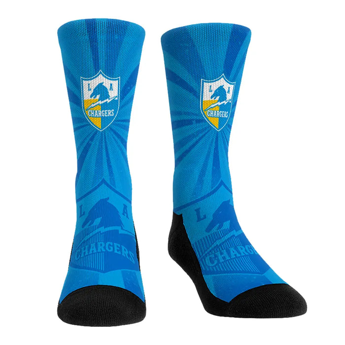 Los Angeles Chargers - Throwback Swirl by Rock 'Em Socks