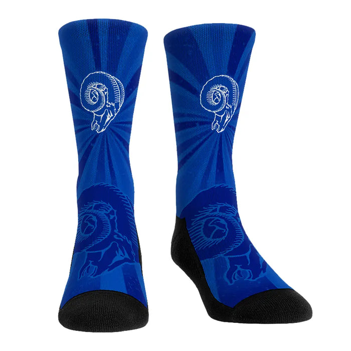 Los Angeles Rams - Throwback Swirl by Rock 'Em Socks