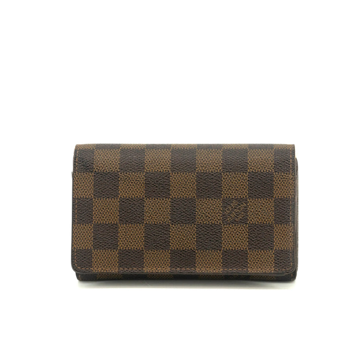Louis Vuitton Damier Ebene Brown Porte Tresor Wallet #3531 by Bolt Boutique