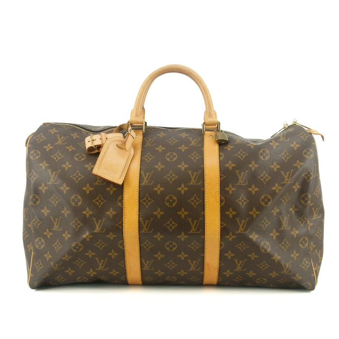 Louis Vuitton Mongoram Canvas Brown Keepall Boston Bag #8925 by Bolt Boutique
