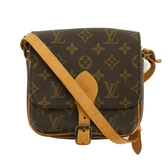 Louis Vuitton Monogram Canvas Brown Cartouchiere PM Crossbody Bag #3326 by Bolt Boutique