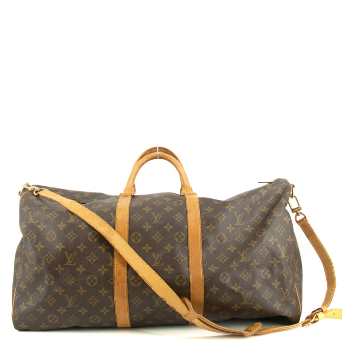 Louis Vuitton Monogram Canvas Brown Keepall Bandouliere 55 Boston Bag #5378 by Bolt Boutique