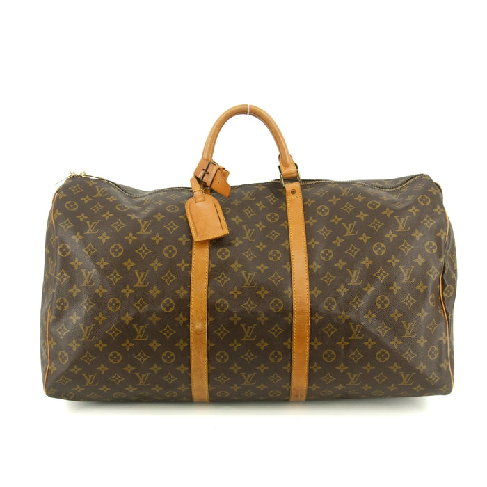 Louis Vuitton Monogram Canvas Brown Keepall Boston Bag #9432 by Bolt Boutique