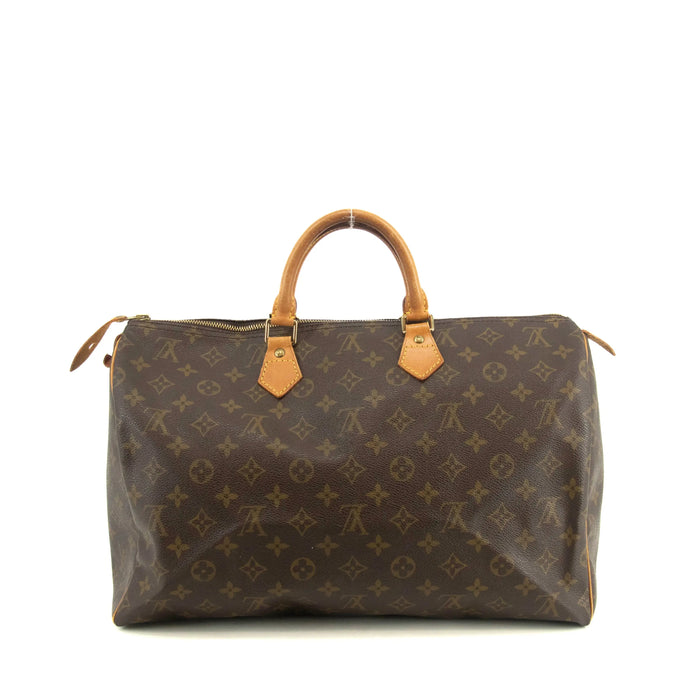 Louis Vuitton Monogram Canvas Brown Speedy 40 Tote Bag #4660 by Bolt Boutique