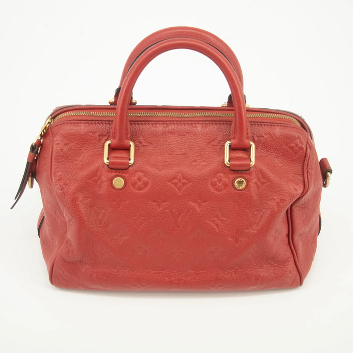 Louis Vuitton Red Empreinte Speedy 25 Bandouliere #2410 by Bolt Boutique