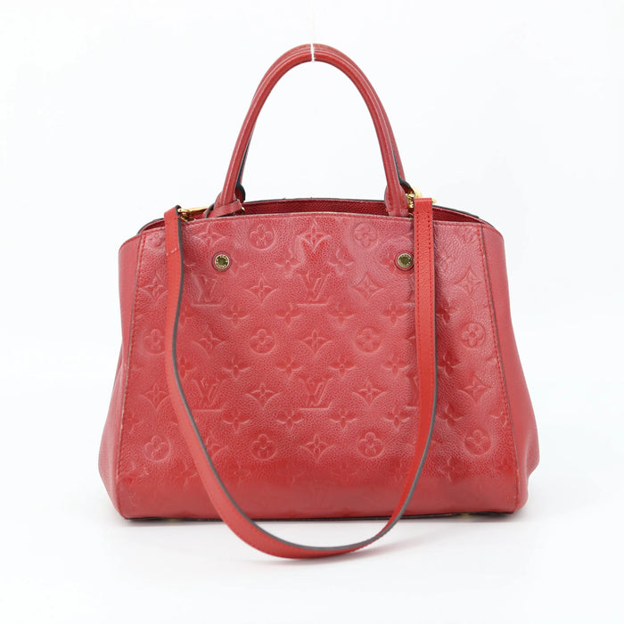 Louis Vuitton Red Montaigne Monogram Empreinte Crossbody Bag #913 by Bolt Boutique