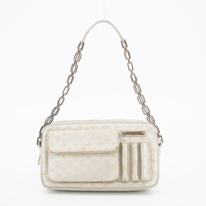 Louis Vuitton Silver Monogram Shine McKenna Shoulder Bag #2408 by Bolt Boutique