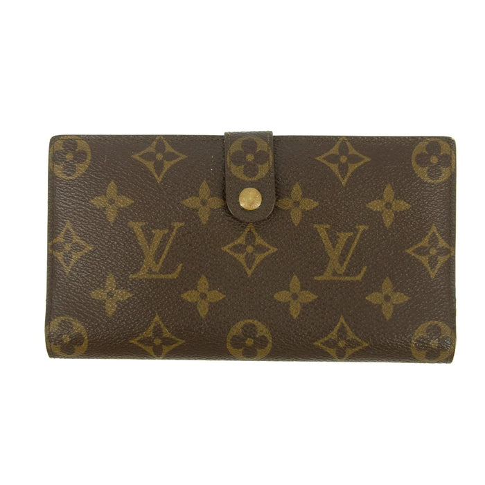 Louis Vuittton Monogram Canvas Brown Long Kisslock Wallet #5392 by Bolt Boutique