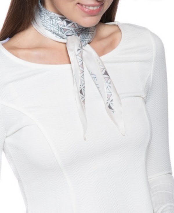 Giani Bernini Geo-Print Kite Scarf Beige by Vanessa Jane