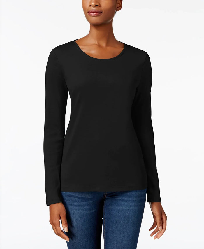 Charter Club Women's Sleep Top Black, Size Medium by Vanessa Jane