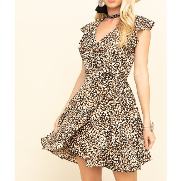 Free People French Quarter Mini Wrap Dress, Size Small by Vanessa Jane