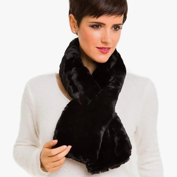LC Lauren Conrad Women Black Pull Through Stole Scarf ~ One Size by Vanessa Jane
