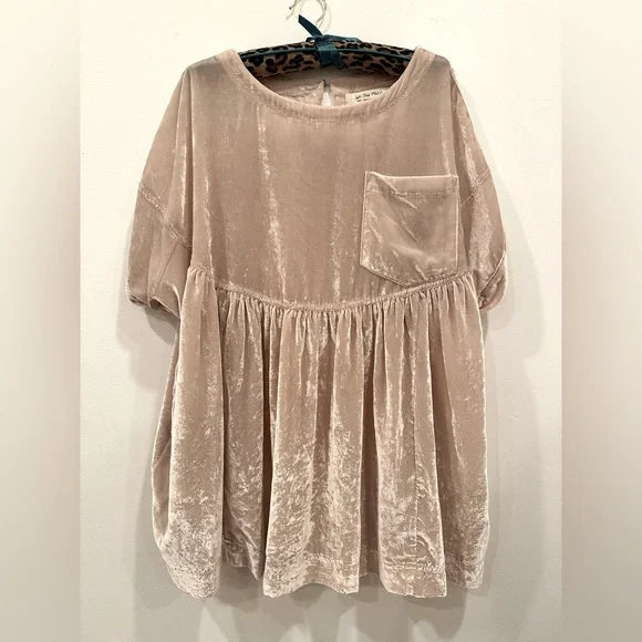We The Free Moon City Velvet Babydoll Top, Small by Vanessa Jane