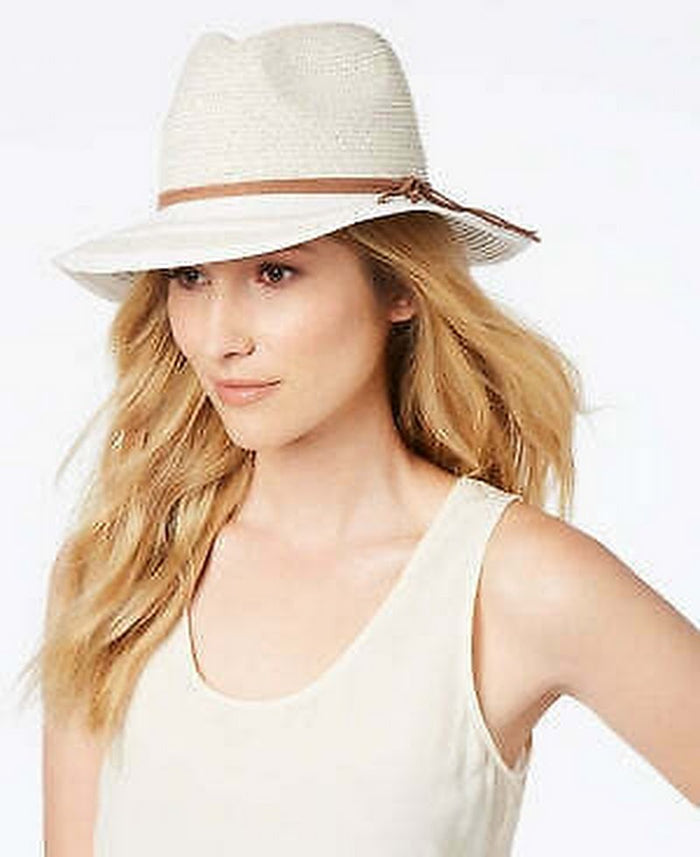 I.n.c. Striped-Brim Panama Hat,50 UV protection by Vanessa Jane
